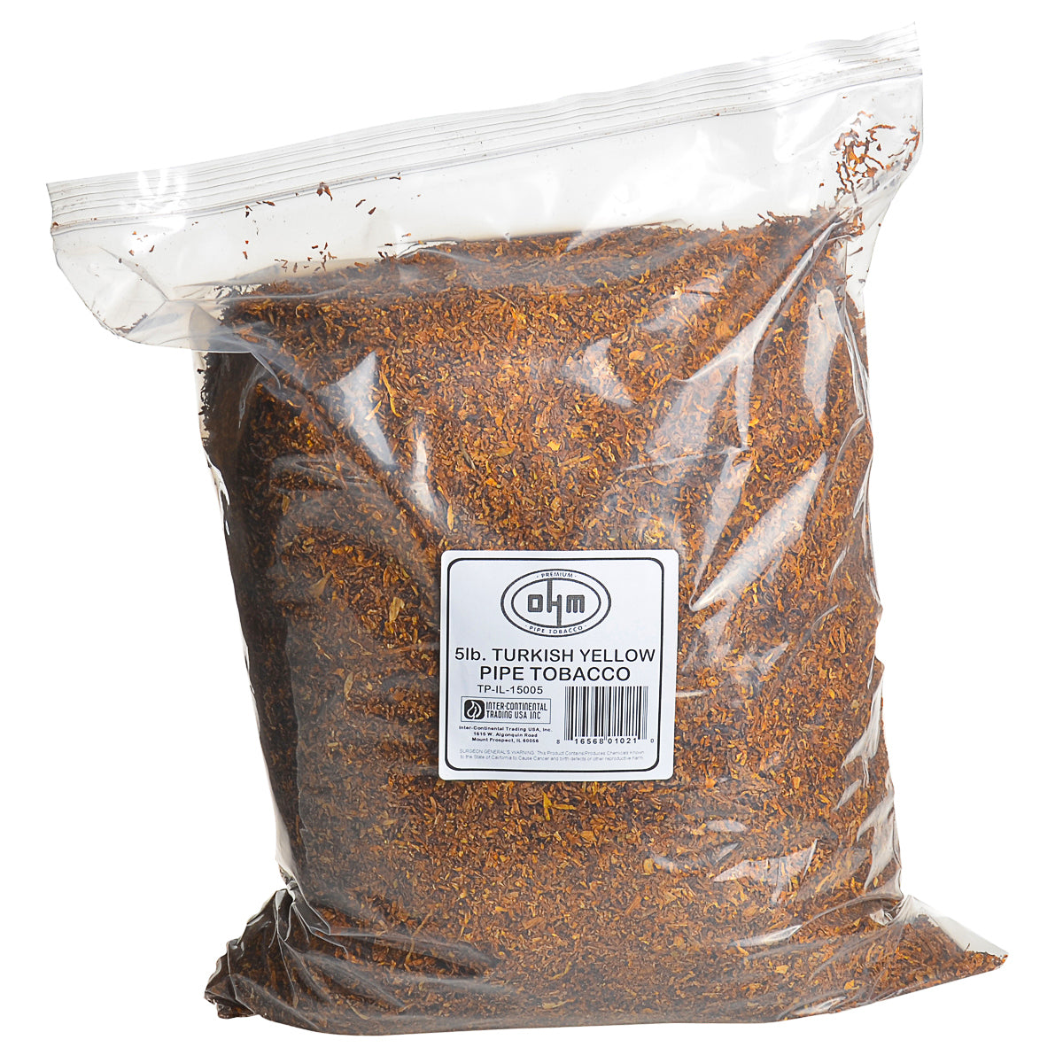 OHM Turkish Yellow Pipe Tobacco 5 Lb. Bag 1