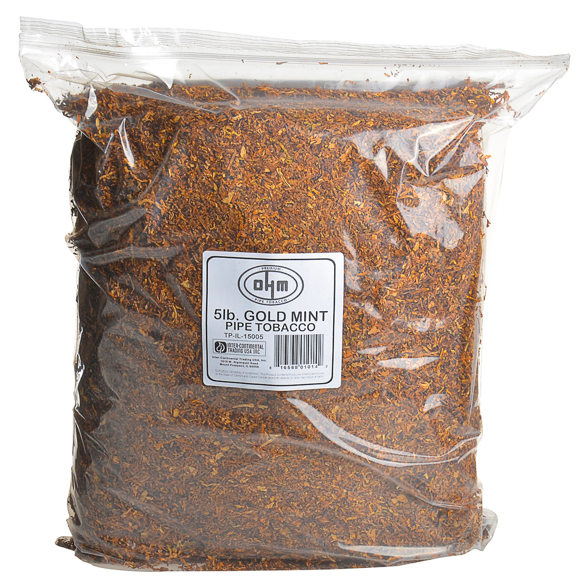 OHM Gold Mint Pipe Tobacco 5 Lb. Bag 1