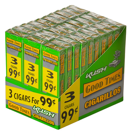 Good Times Cigarillos Kush Pre Priced 30 Packs of 3 1