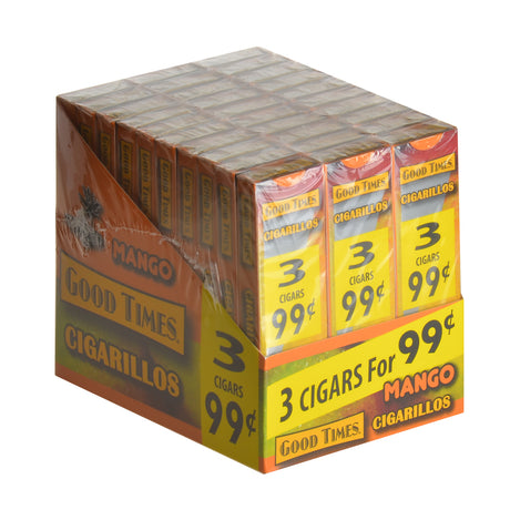 Good Times Cigarillos Mango Pre Priced 30 Packs of 3 1