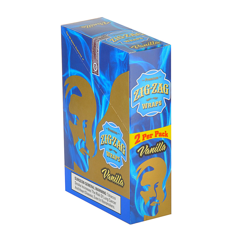 Zig Zag Wraps Premium Vanilla | 25 Packs of 2 | Cigar Wraps