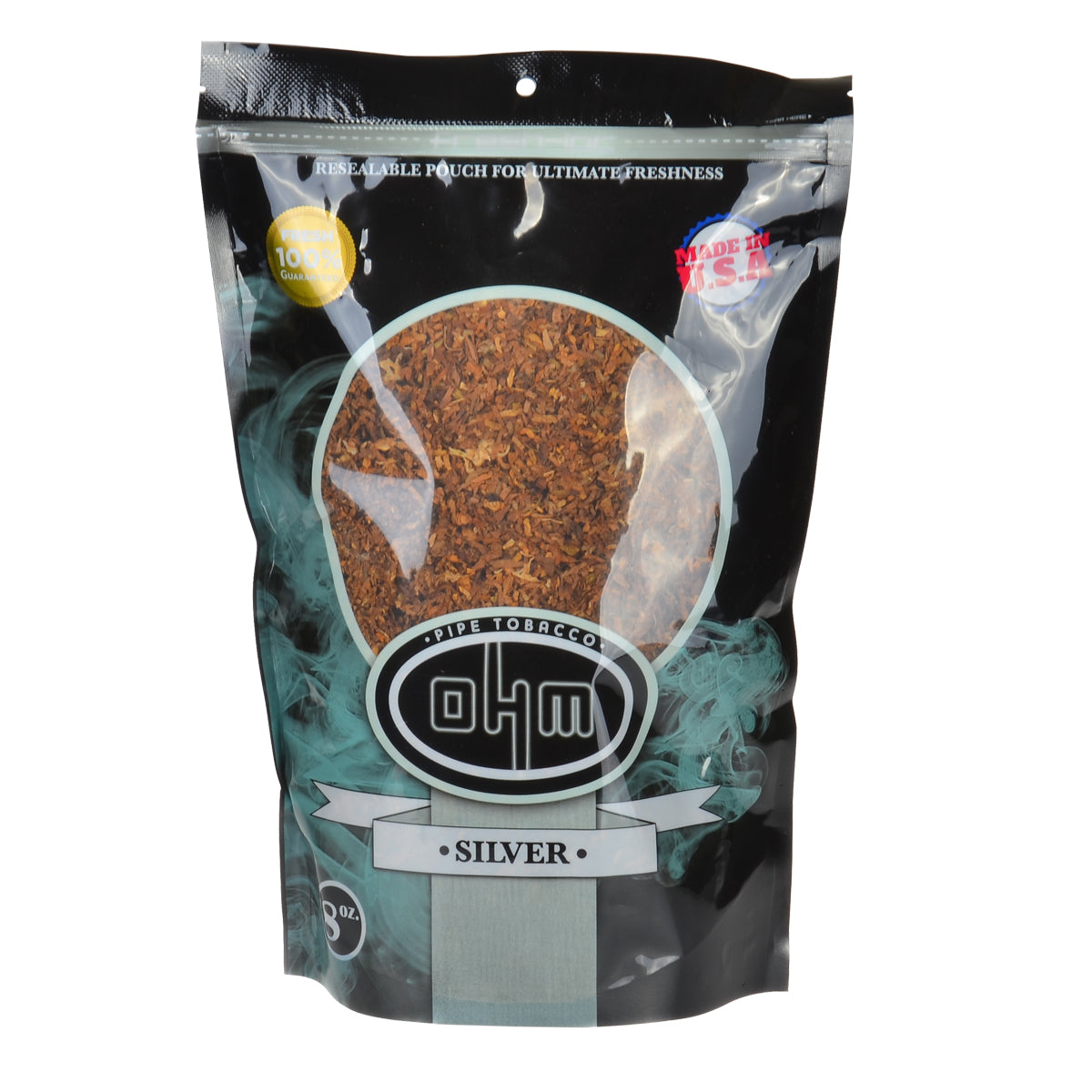 OHM Silver Pipe Tobacco 8 oz. Bag 1