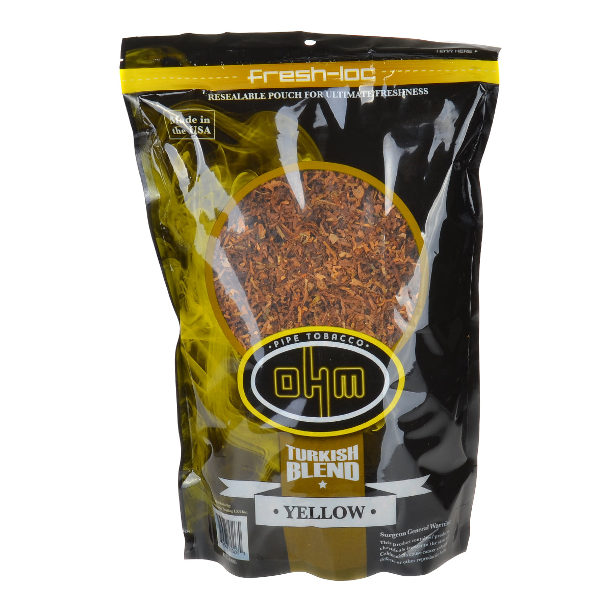 OHM Turkish Yellow Blend Pipe Tobacco 8 oz. Bag 1