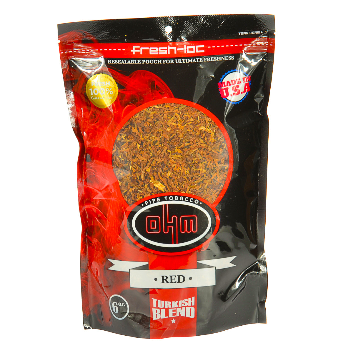 OHM Turkish Red Blend Pipe Tobacco 6 oz. Bag 1